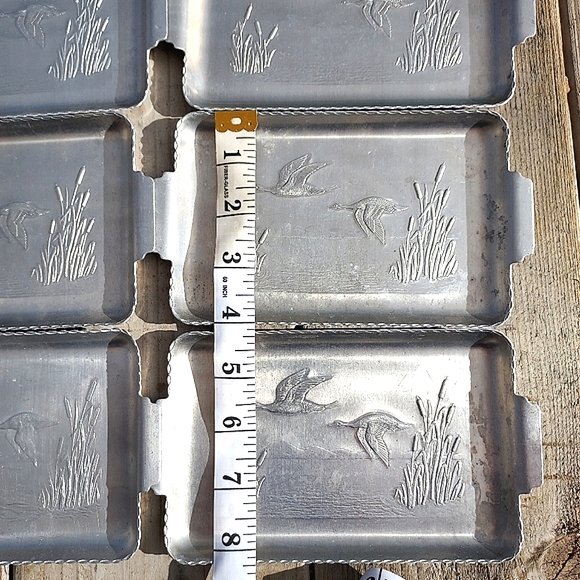 9 - Hors d’oeuvres little trays - stamped aluminum - bird - Picture 4 of 6